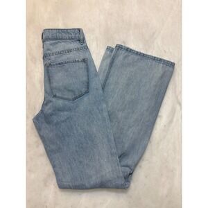 Vervet Los Angeles Womens Light Wash Distressed Wide Leg Jeans V2473 Size 24